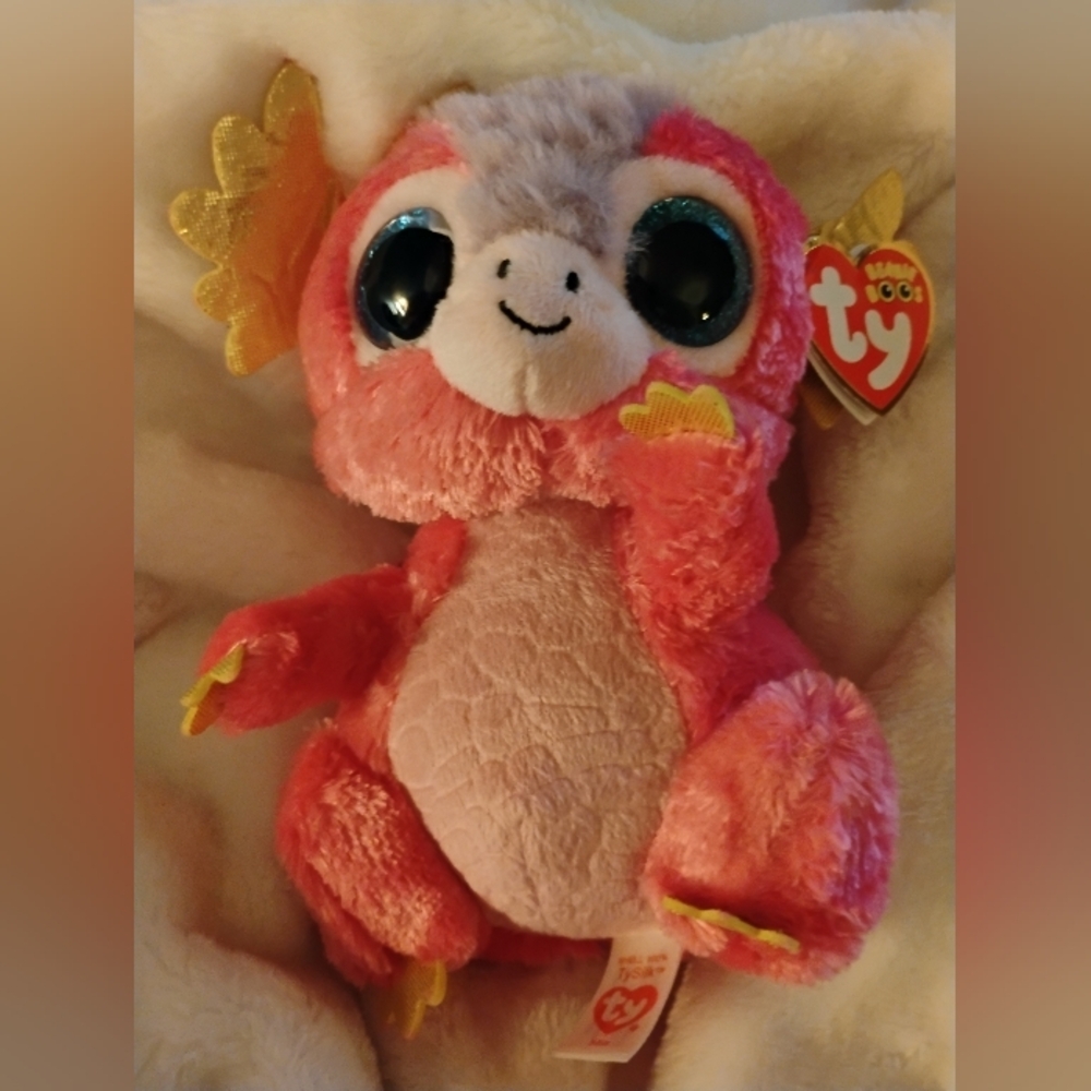 Ty Beanie Boos - MIA the Dragon (6 Inch) Stuffed Animal Plush Toy